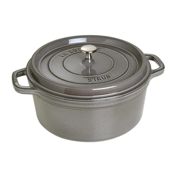 Litinový hrnec Staub 28 cm, šedý