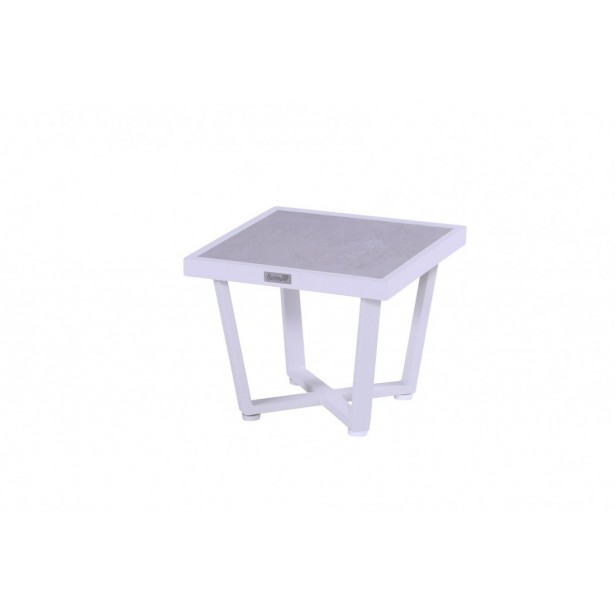 Zahradní konferenční stolek Luxor 44 x 44 cm - bílý