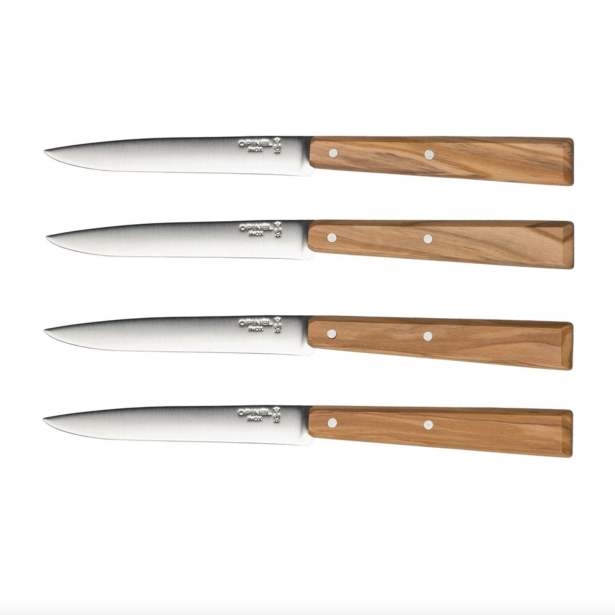 Steakové nože Opinel, 4ks, oliva