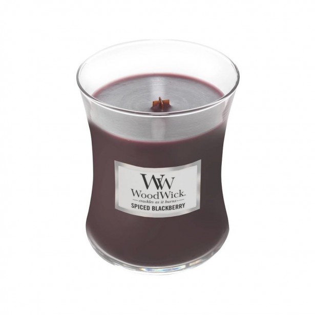 WoodWick sklo střední - Spiced Blackberry