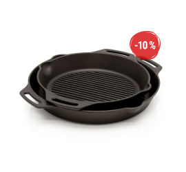 Petromax grilovací litinová pánev se dvěma úchyty gp35h - 35 cm