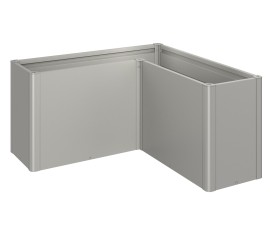 Vyvýšený záhon Belvedere tvaru L - Maxi 77 cm, 1,5 x 1,5 m, šedý