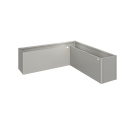 Vyvýšený záhon Belvedere tvaru L - Midi 61 cm, 2 x 2 m, šedý