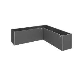 Vyvýšený záhon Belvedere tvaru L - Midi 61 cm, 2 x 2 m, tmavě šedý