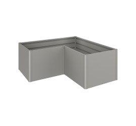 Vyvýšený záhon tvaru L - 2 x 1 m, šedý