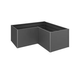 Vyvýšený záhon tvaru L - 2 x 1 m, tmavě šedý