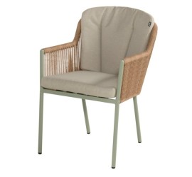 Cairo provázková zahradní jídelní židle - Soft Green