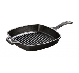 Čtvercová litinová grilovací pánev Lodge 26 cm
