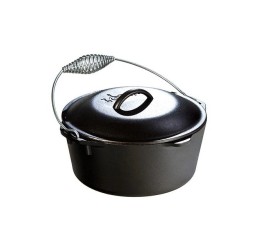 Litinový hrnec Lodge 4,7 l s poklicí a madlem