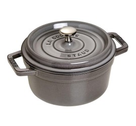 Litinový hrnec Staub 22 cm, šedý