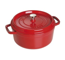 Litinový hrnec Staub 26 cm, višeň