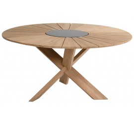 Luxusní zahradní jídelní stůl Provence dřevěný 150 cm - Natural