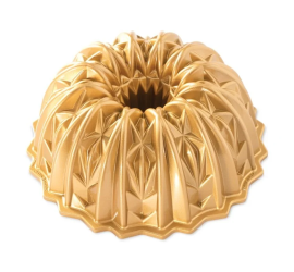 Nordic Ware forma na bábovku Crystal, 10 cup, zlatá