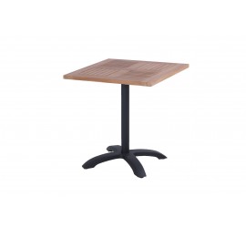 Sklopný zahradní stůl Sophie Bistro Teak 70 x 70 cm - černý