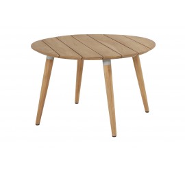 Zahradní jídelní stůl Sophie Teak průměr 120 cm - světle šedý