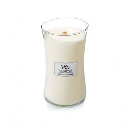 WoodWick sklo velké - White Tea & Jasmine