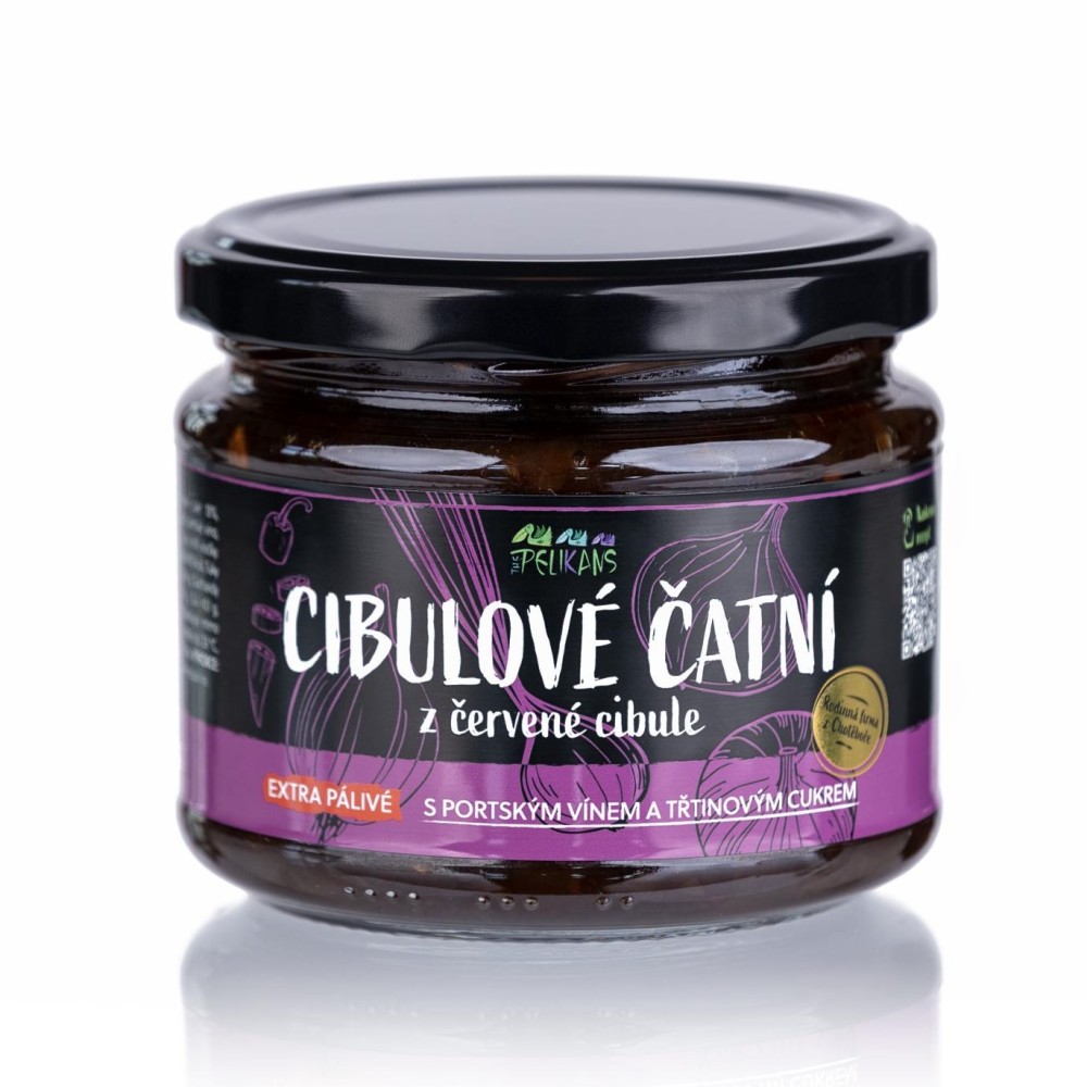 Levně Pelikans Cibulové čatní z červené cibule extra pálivé 250 g