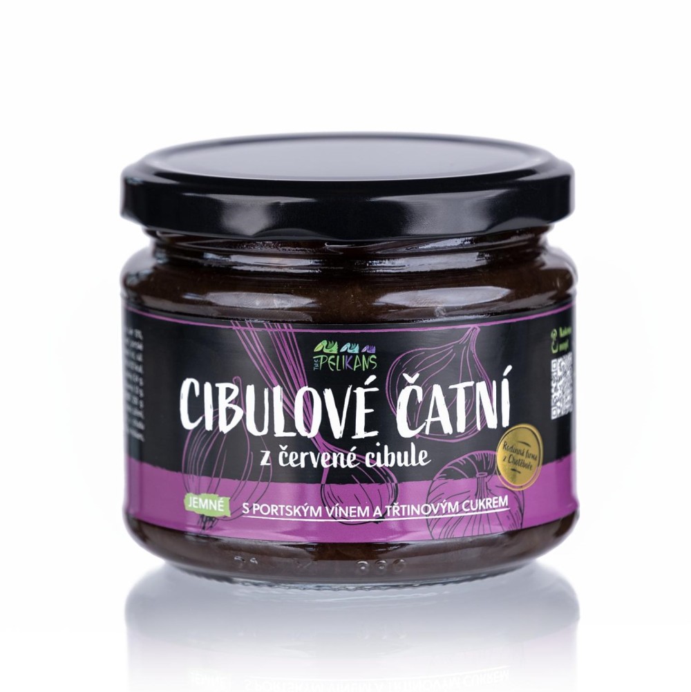 Pelikans Cibulové čatní z červené cibule jemné 250 g