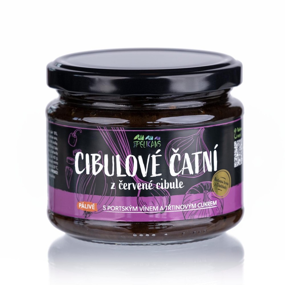 Pelikans Cibulové čatní z červené cibule pálivé 250 g