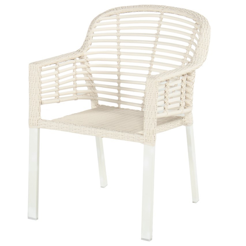 Levně Patricia zahradní jídelní židle - bílá