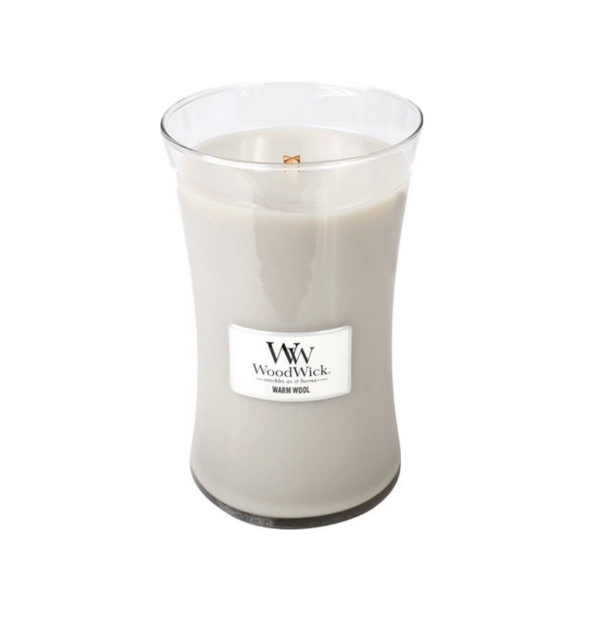 Vonná svíčka WoodWick velká - Warm Wool